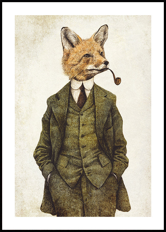 The Vintage Stylish Fox Plakat