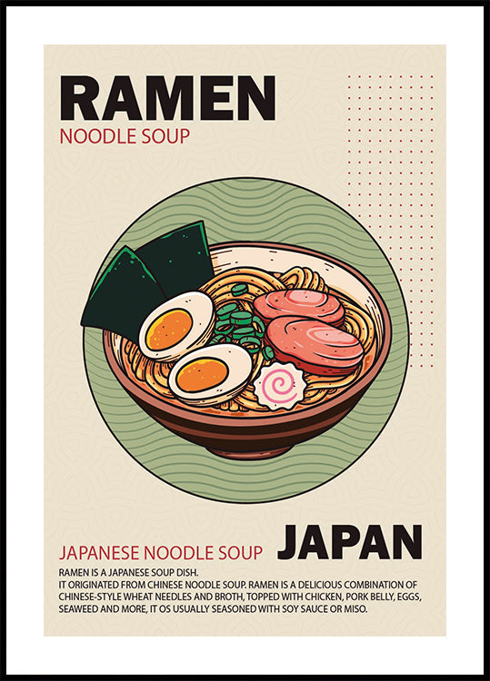 Ramen Noodle Soup Plakat - Posterbox.dk