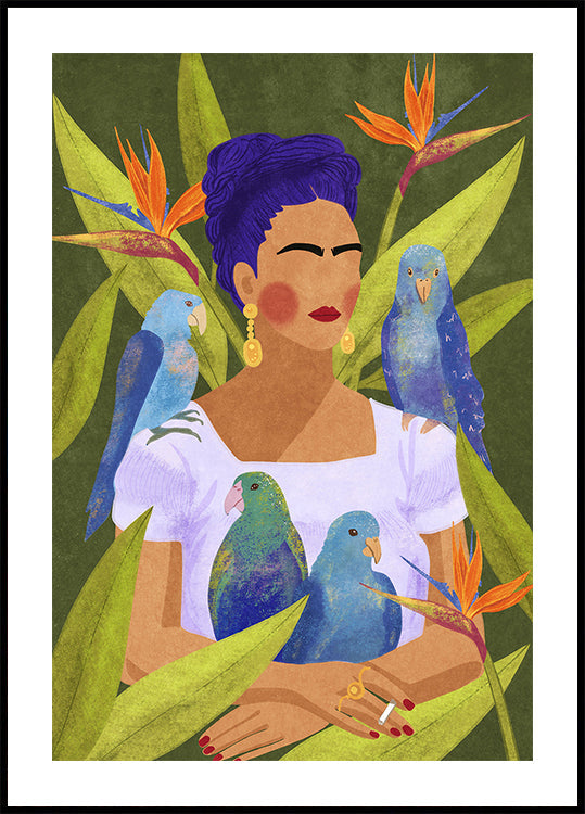 Frida and birds Plakat