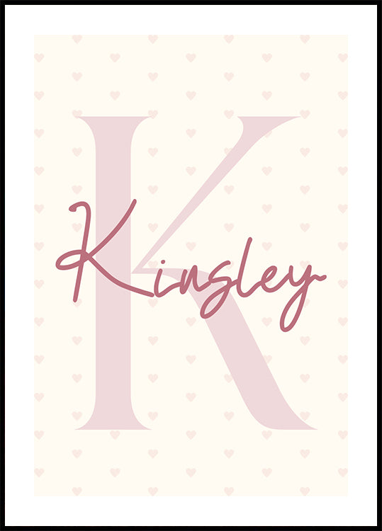Personalized Initial Name Plakat