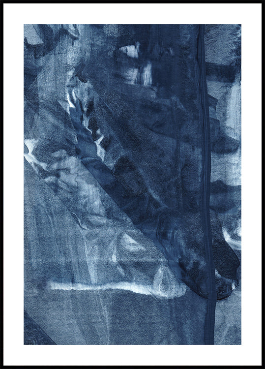 Blue Texture Flowing Vertical Lines Plakat