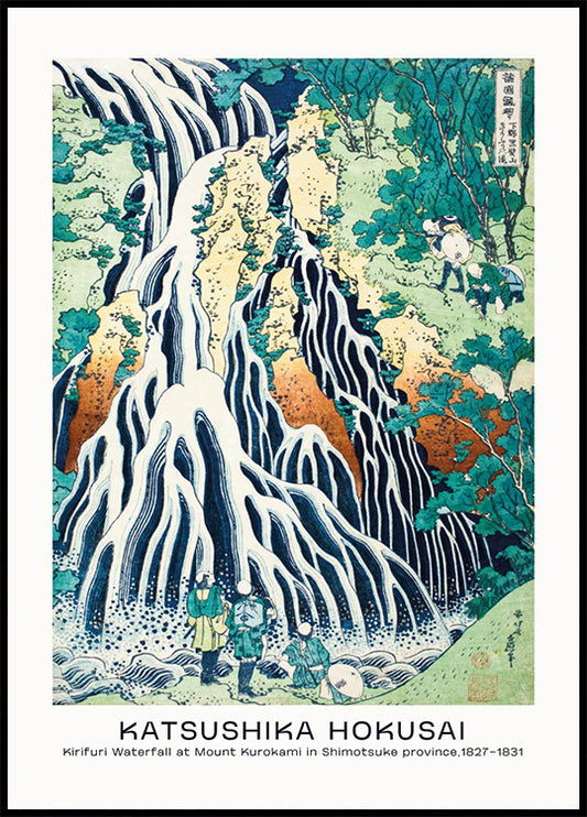 Katsushika Hokusai - Kirifuri Waterfall at Mount Kurokami Plakat