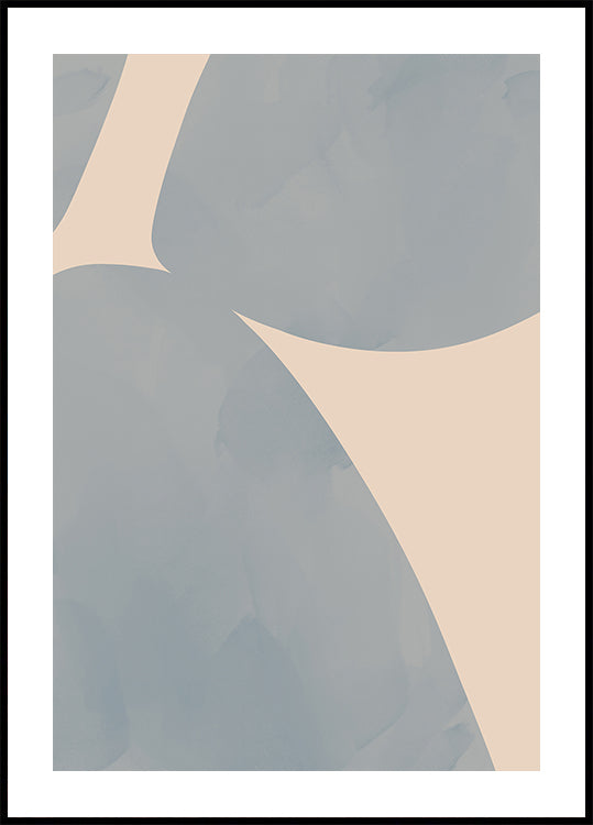 Curved Balance, Abstract Shapes Plakat