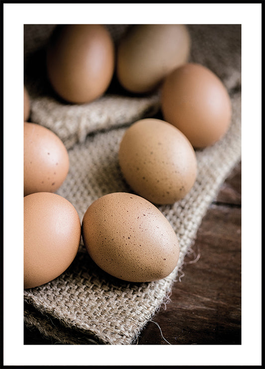 Brown Organic Eggs Plakat