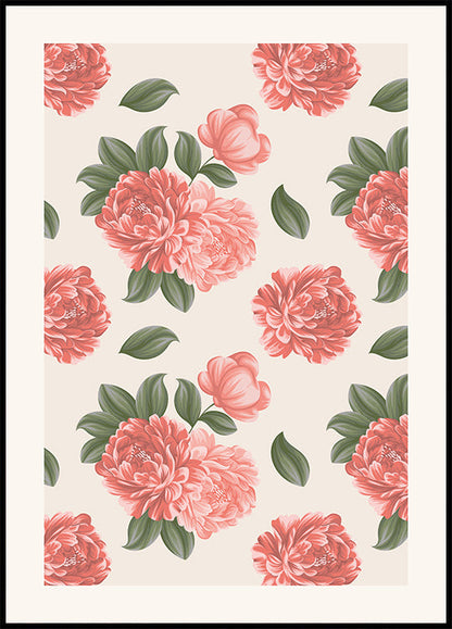 Peony Flowers Plakat