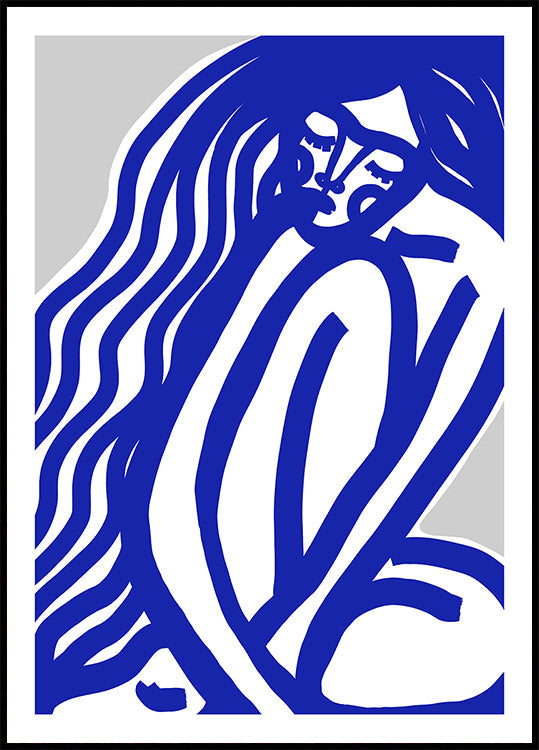 Blue Contours Plakat