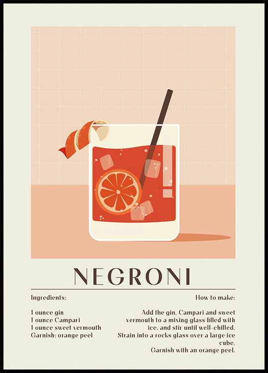 Negroni Plakat - Posterbox.dk