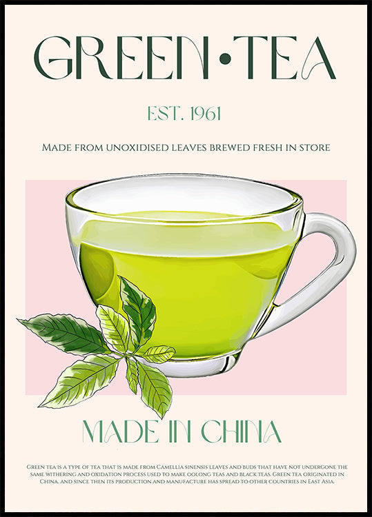 Fresh Green Tea Plakat