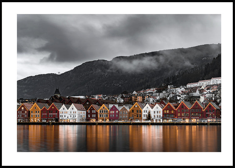 View of Bryggen, Norway Plakat - Posterbox.dk