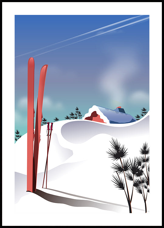 Ski landscape Plakat
