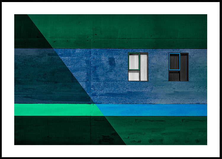 Blinds in black & white Plakat