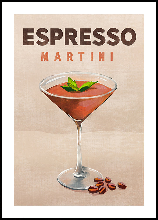 Espresso Martini Cocktail Bar Decor Plakat