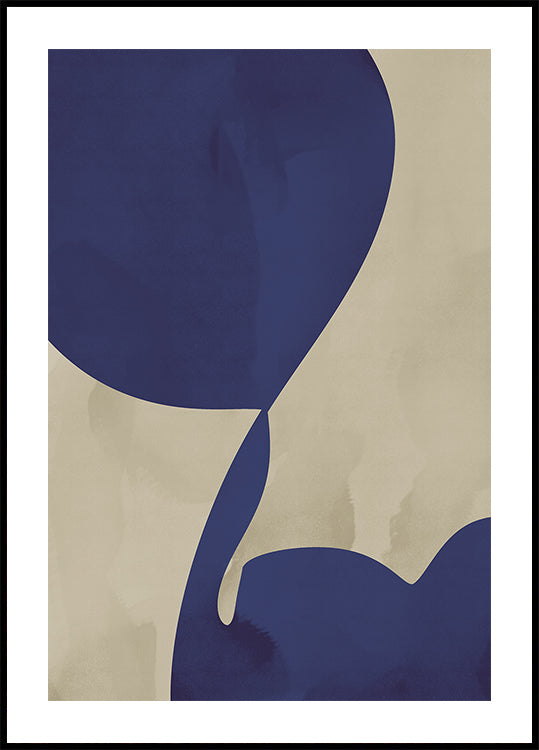 Navy Flow Abstract Plakat