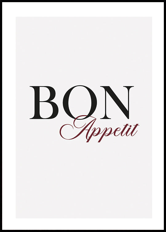 Bon Appetit Plakat - Posterbox.dk