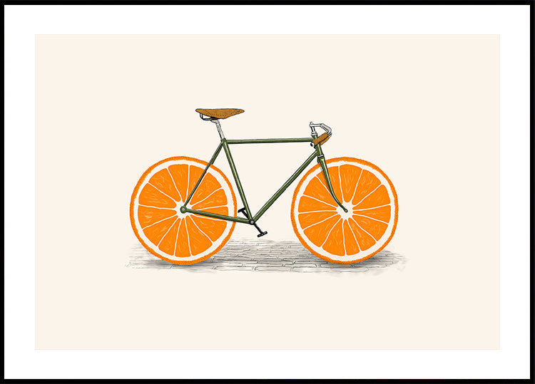 Orange Wheels Plakat