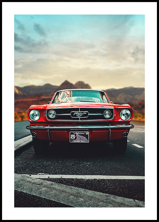 Vintage Car Love Plakat