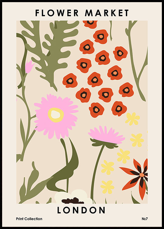 Flower Market London Plakat