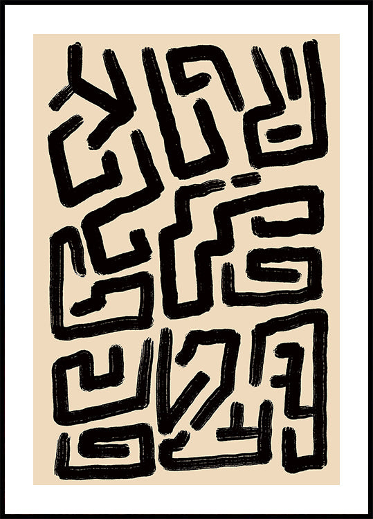 Abstract Maze Lines Plakat