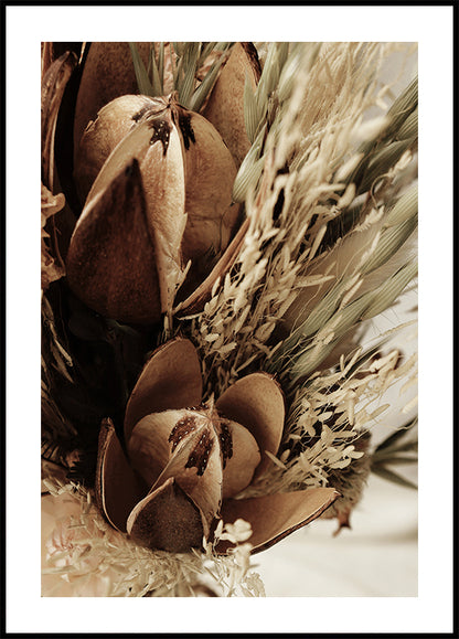 Close-Up of Dried Flowers Bouquet  Plakat