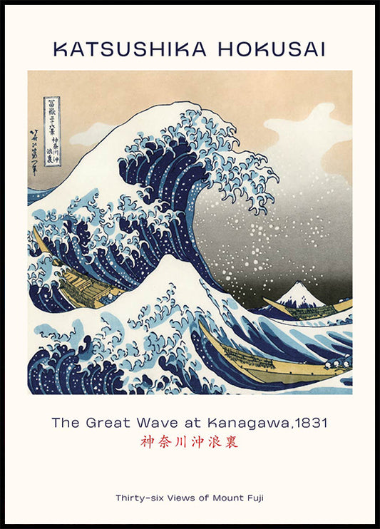 Katsushika Hokusai - The Great Wave at Kanagawa Plakat