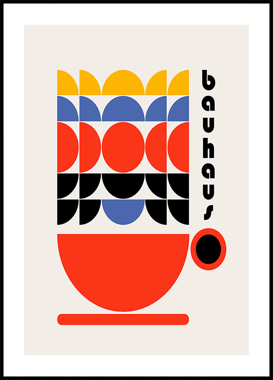 Bauhaus Coffee 70s Decor Plakat