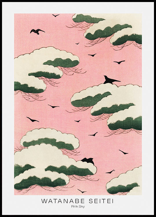 Pink Sky By Watanabe Seitei Plakat - Posterbox.dk