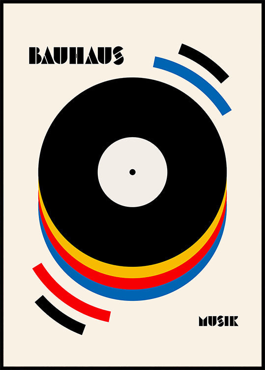 Bauhaus Musik Retro Illustration Plakat