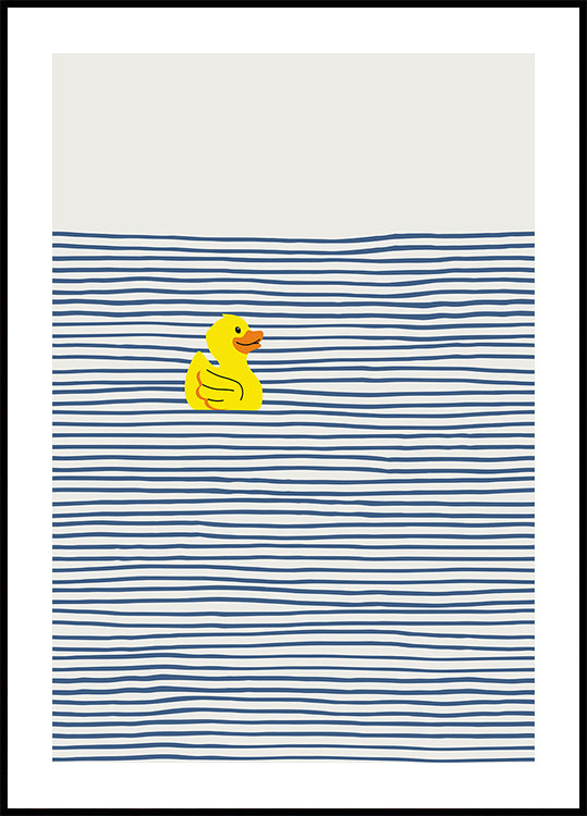 Yellow Duck Afloat  Plakat