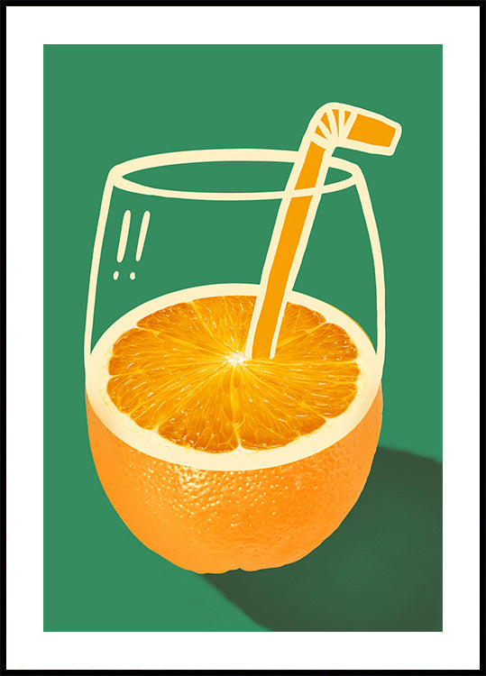 Vibrant Orange Cleverly Illustrated Plakat