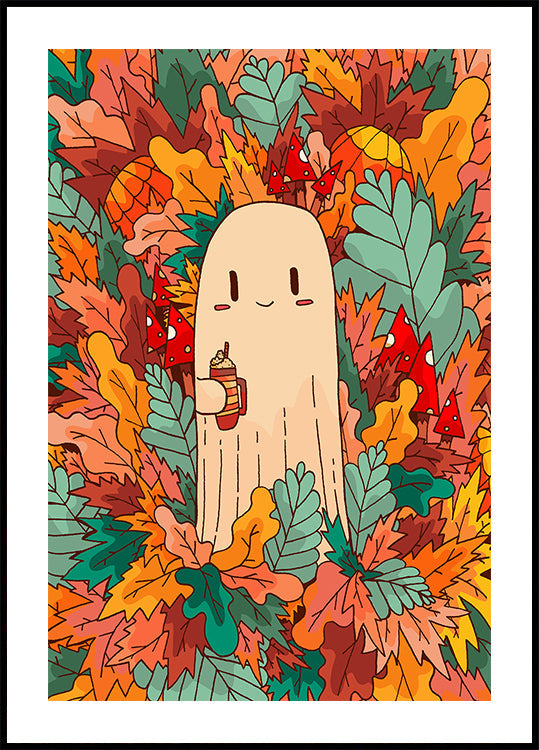 A ghost and coffee Plakat