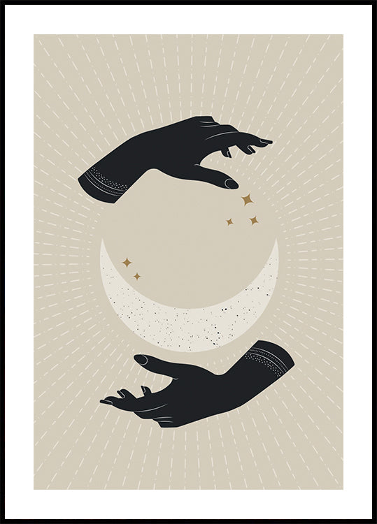 Magic of the Moon, Celestial Hands and Crescent Plakat