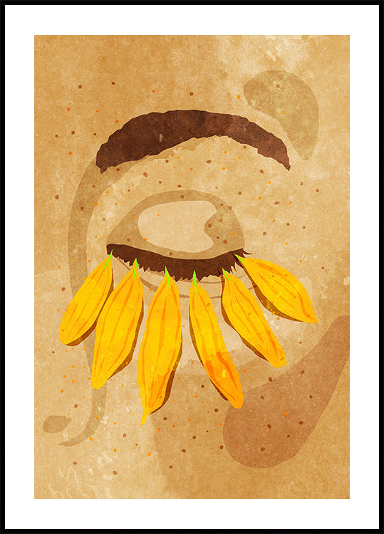 Flower power eye lashes Plakat