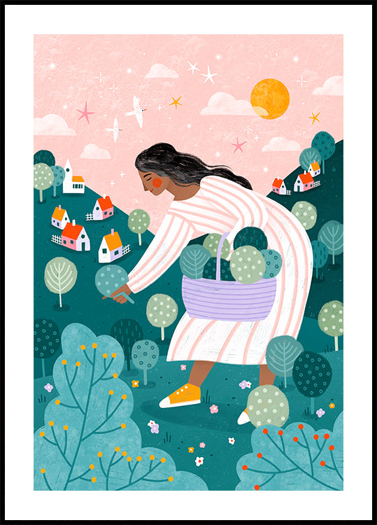 A Woman Tree Picking