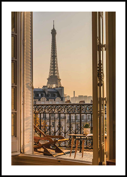 Eiffel Tower Balcony View Plakat