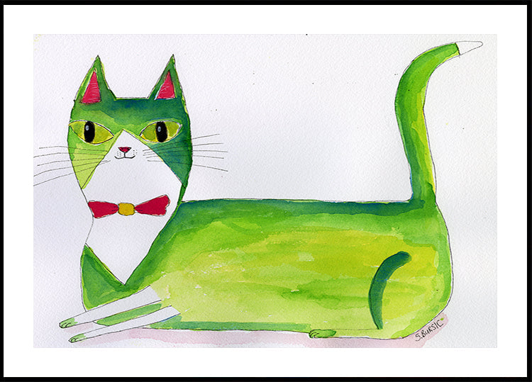The green cat Plakat