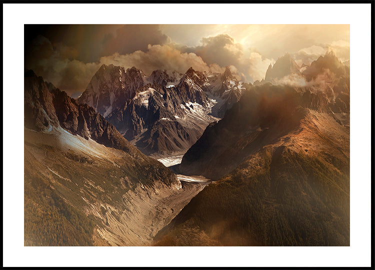 Mont Blanc Massiv Plakat