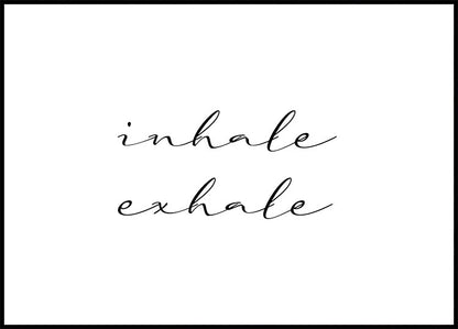 Breathe Easy: Inhale Exhale Minimalist Art Plakat