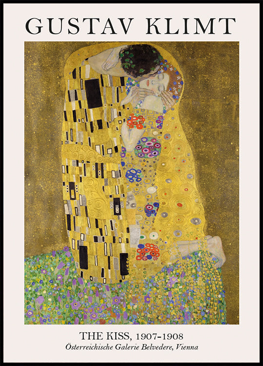 The Kiss By Gustav Klimt Plakat - Posterbox.dk