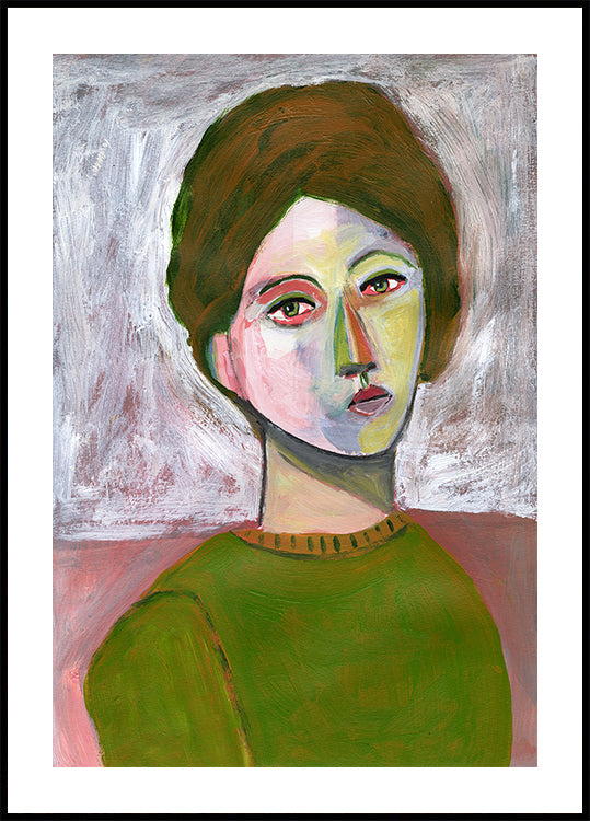 The woman in the green sweater