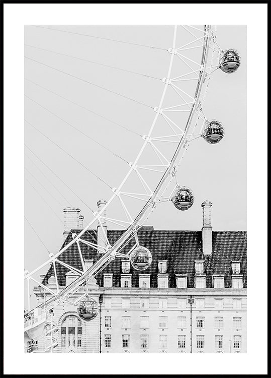 London Eye in Black and White Plakat