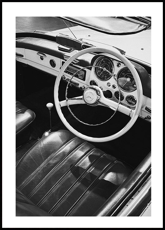 Vintage Mercedes Car Seat Plakat - Posterbox.dk