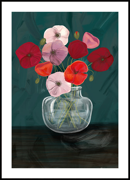 Vase with poppys