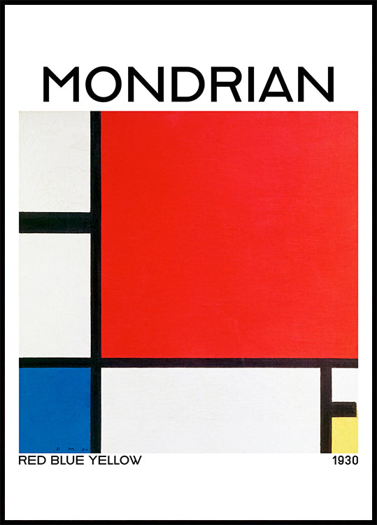 Composition with Red, Blue, and Yellow 1930 Plakat
