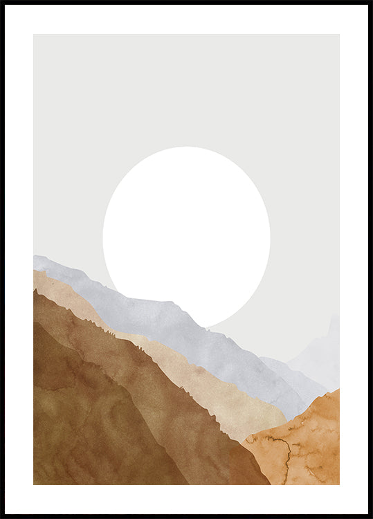 Boho moon and mountains (NEW) - Posterbox