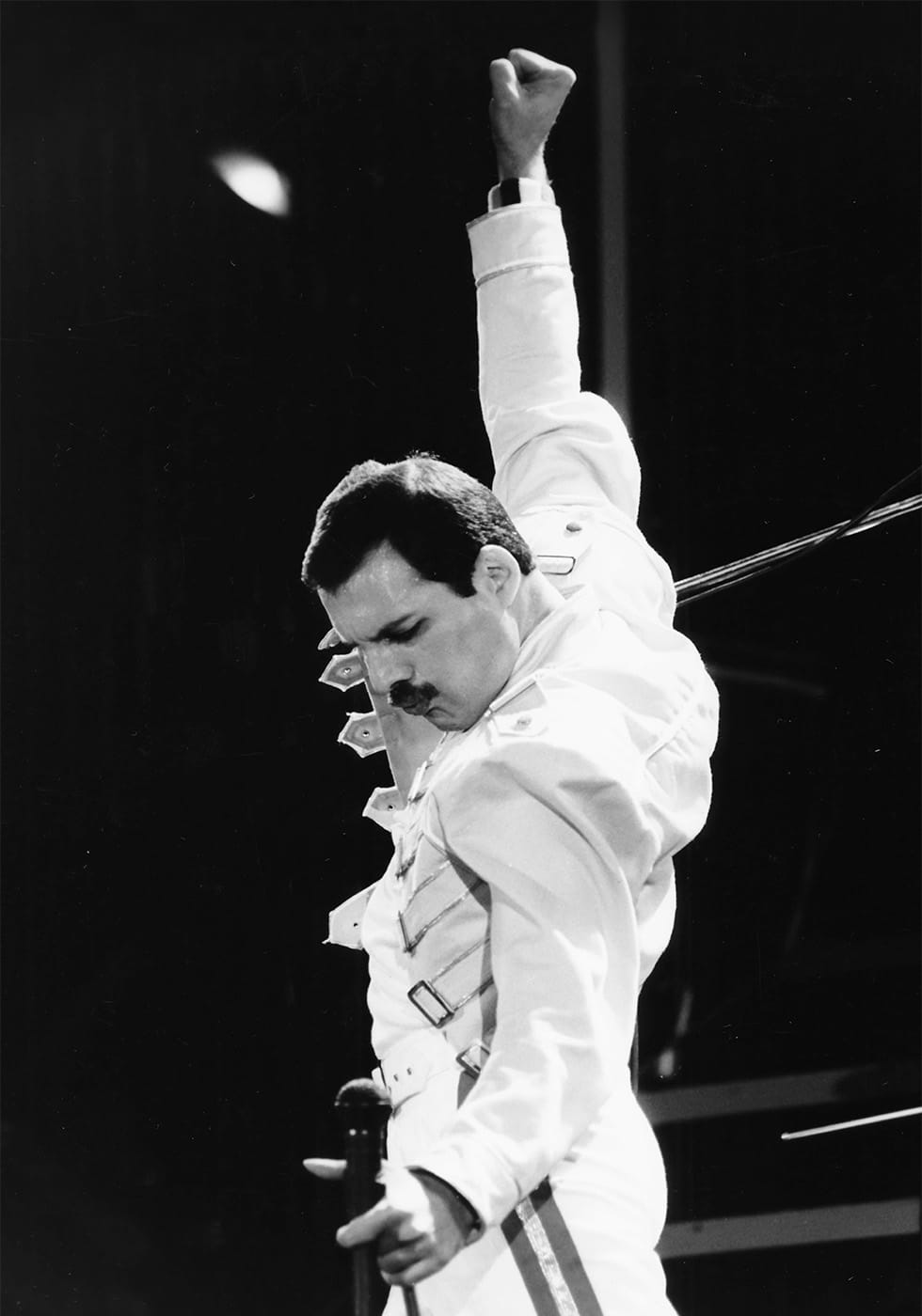 Freddie Mercury Live Hand Up Plakat - Posterbox.dk