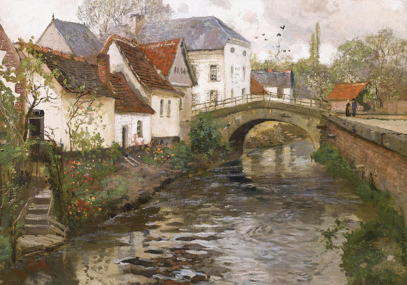 Small Town Near La Panne by Frits Thaulow Plakat