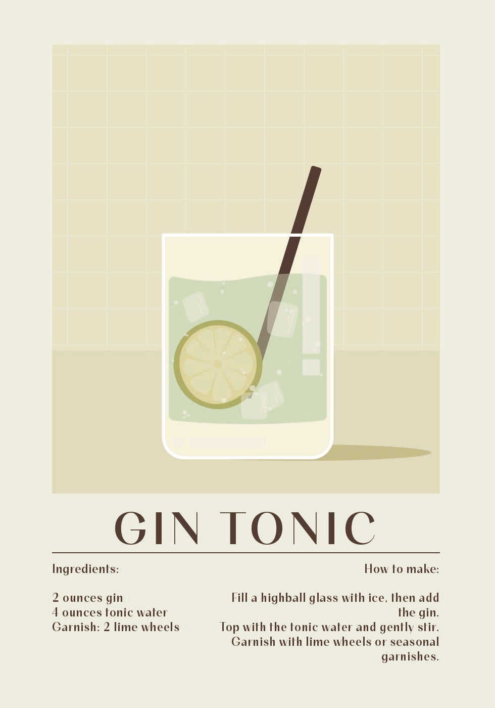 Gin Tonic Plakat