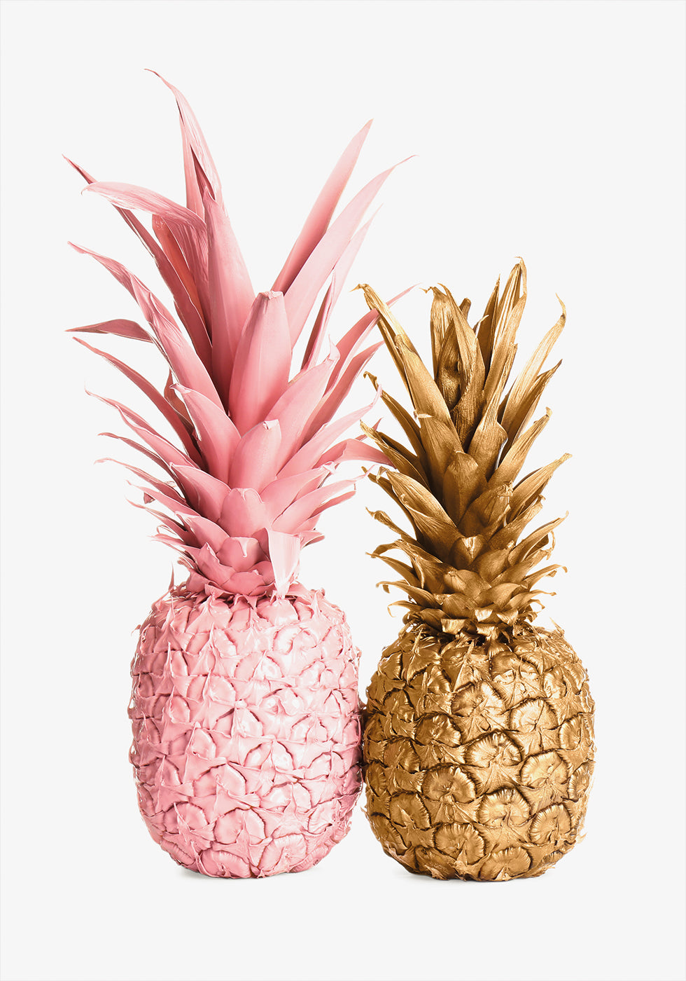 Gold and Pink Pineapple Duo Plakat