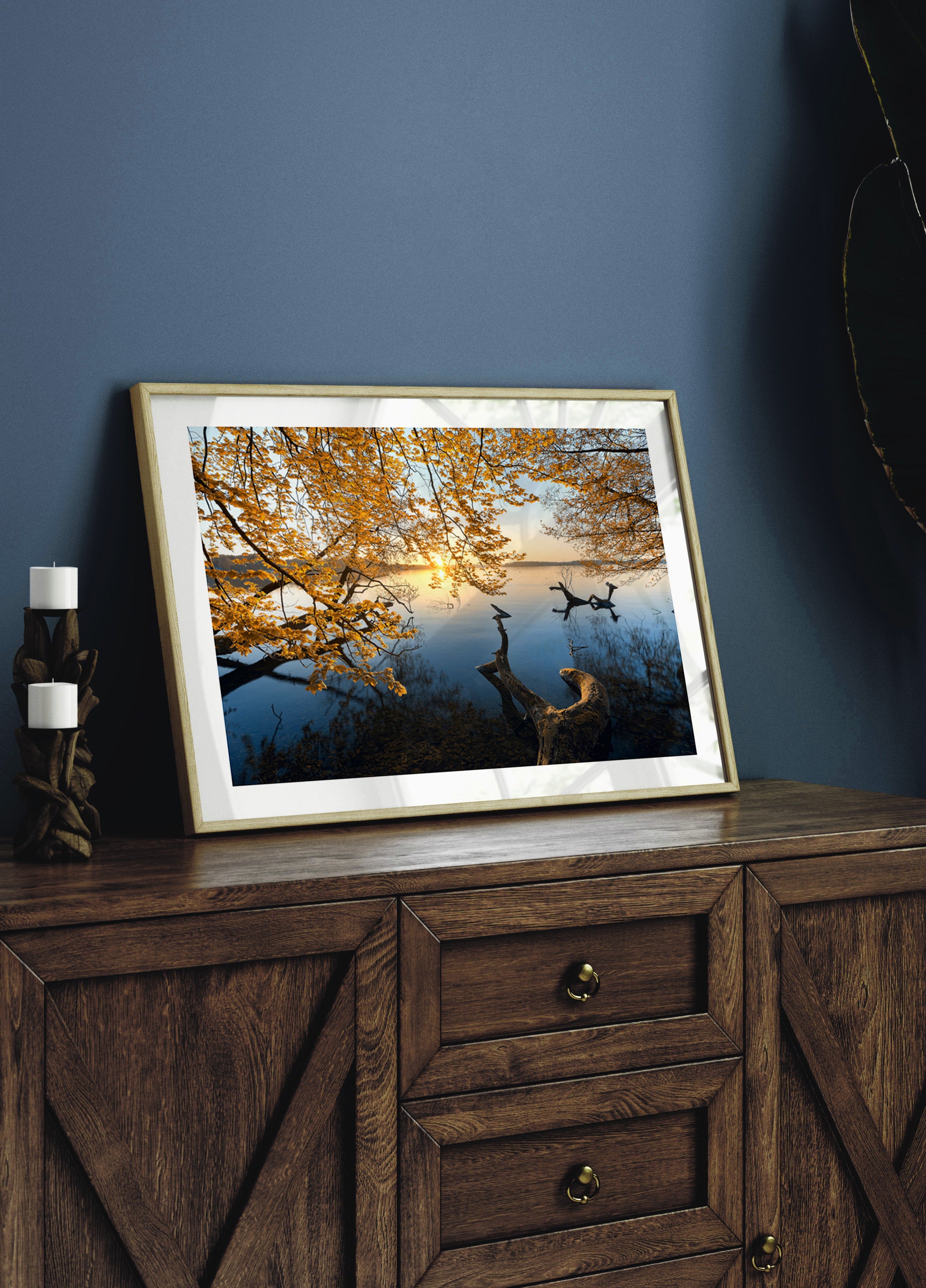 Golden Autumn Lake Sunrise