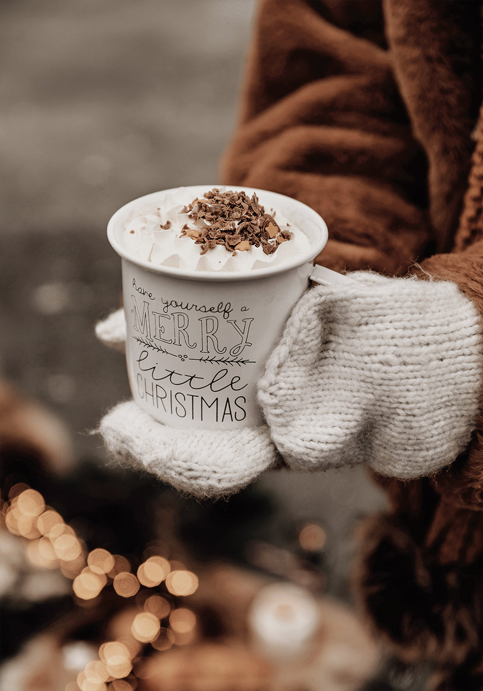 Hot Chocolate in Cozy Hands Plakat